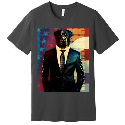 Funny Retro Vintage Election Vote Dog Premium T-Shirt