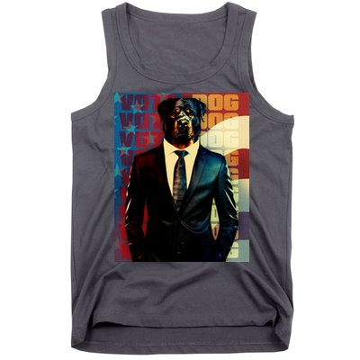 Funny Retro Vintage Election Vote Dog Tank Top