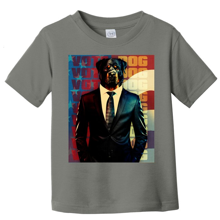 Funny Retro Vintage Election Vote Dog Toddler T-Shirt