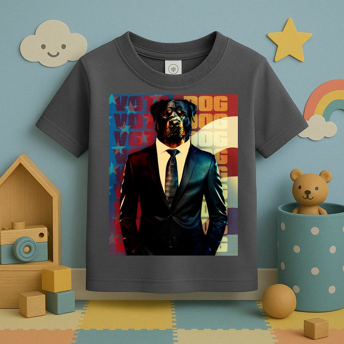 Funny Retro Vintage Election Vote Dog Toddler T-Shirt