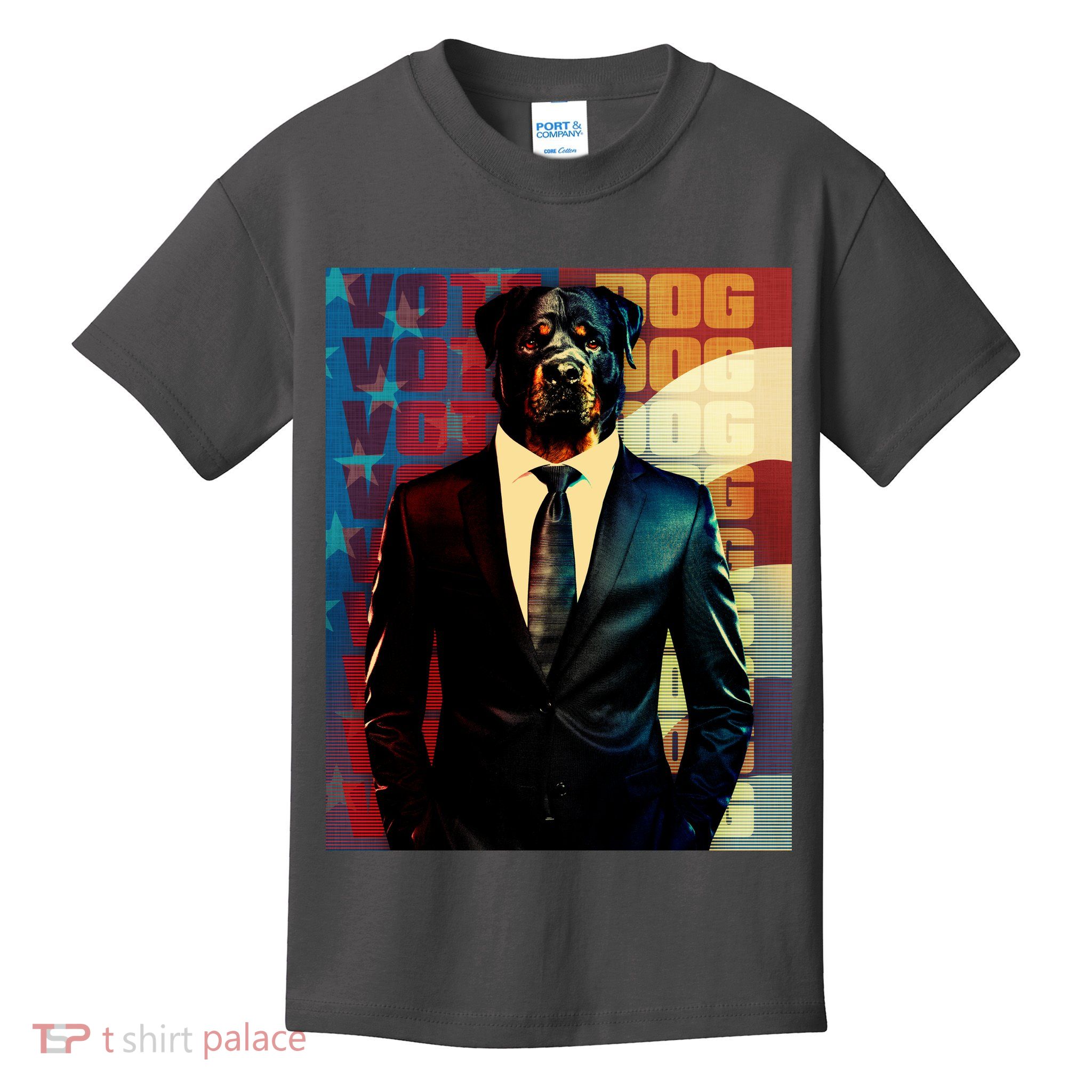 Funny Retro Vintage Election Vote Dog Kids T-Shirt