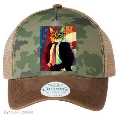 Funny Retro Vintage Election Vote Cat Legacy Tie Dye Trucker Hat