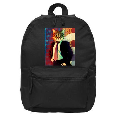Funny Retro Vintage Election Vote Cat 16 in Basic Backpack