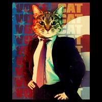 Funny Retro Vintage Election Vote Cat Womens T-Shirt