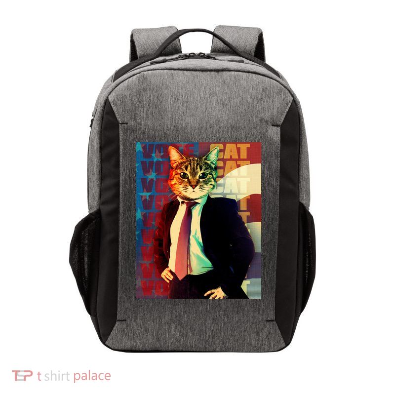Funny Retro Vintage Election Vote Cat Vector Backpack