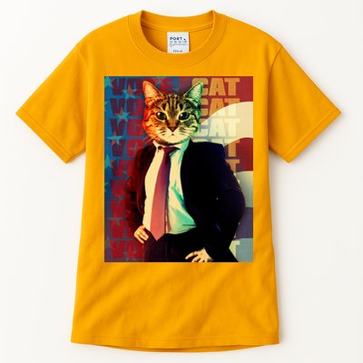 Funny Retro Vintage Election Vote Cat Tall T-Shirt