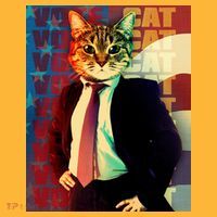 Funny Retro Vintage Election Vote Cat Toddler T-Shirt
