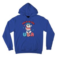 Funny Retro Vial Rocn In The USA Happy 4th Of July Vibes Hoodie