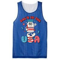 Funny Retro Vial Rocn In The USA Happy 4th Of July Vibes Mesh Reversible Basketball Jersey Tank