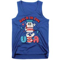 Funny Retro Vial Rocn In The USA Happy 4th Of July Vibes Tank Top