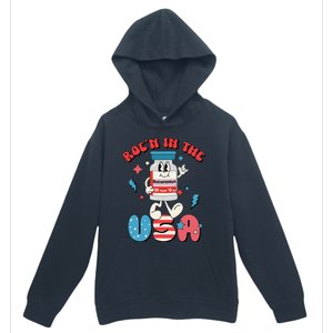 Funny Retro Vial Rocn In The USA Happy 4th Of July Vibes Urban Pullover Hoodie