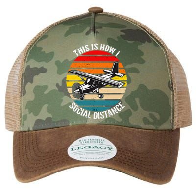 Funny Retro Vintage Airplane Aviation Pilot Legacy Tie Dye Trucker Hat