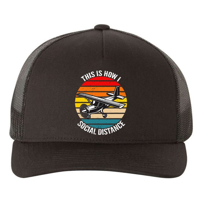 Funny Retro Vintage Airplane Aviation Pilot Yupoong Adult 5-Panel Trucker Hat