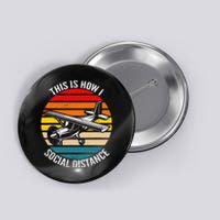 Funny Retro Vintage Airplane Aviation Pilot Button