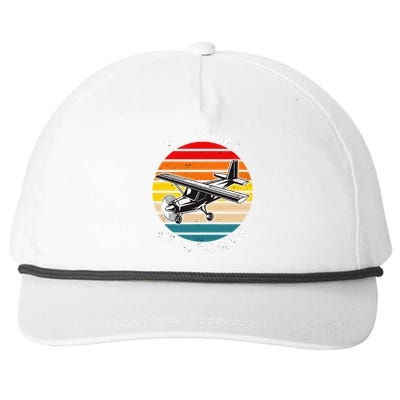 Funny Retro Vintage Airplane Aviation Pilot Snapback Five-Panel Rope Hat