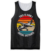 Funny Retro Vintage Airplane Aviation Pilot Mesh Reversible Basketball Jersey Tank