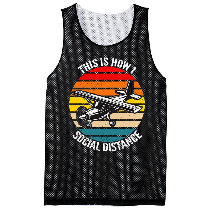 Funny Retro Vintage Airplane Aviation Pilot Mesh Reversible Basketball Jersey Tank