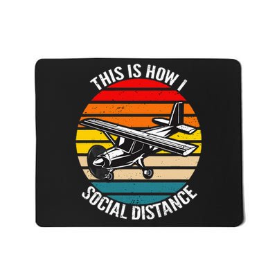 Funny Retro Vintage Airplane Aviation Pilot Mousepad