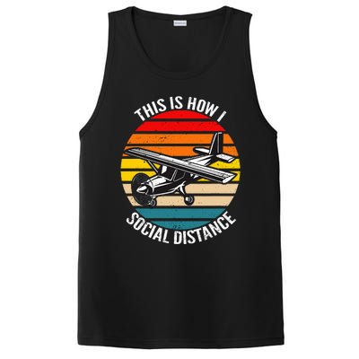 Funny Retro Vintage Airplane Aviation Pilot PosiCharge Competitor Tank