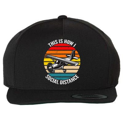 Funny Retro Vintage Airplane Aviation Pilot Wool Snapback Cap