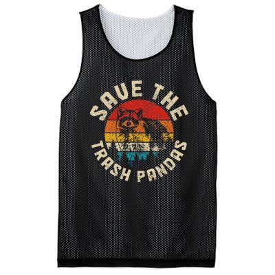 Funny Raccoon Vintage Save The Racoon Mesh Reversible Basketball Jersey Tank