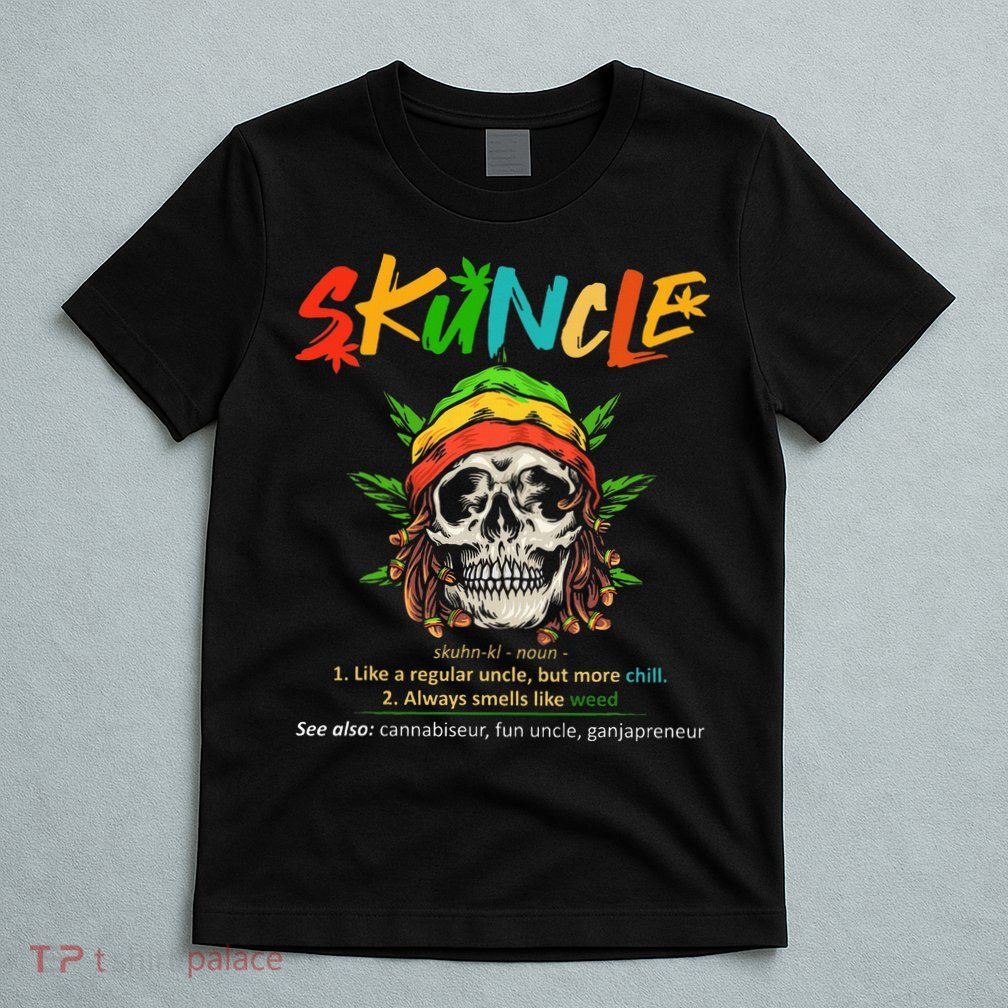 Funny Retro Vintage Uncle Skunkle Weed Smoker T-Shirt