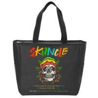 Funny Retro Vintage Uncle Skunkle Weed Smoker Zip Tote Bag