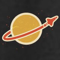 Funny Retro Vintage Planet Space Shuttle Logo Beanie