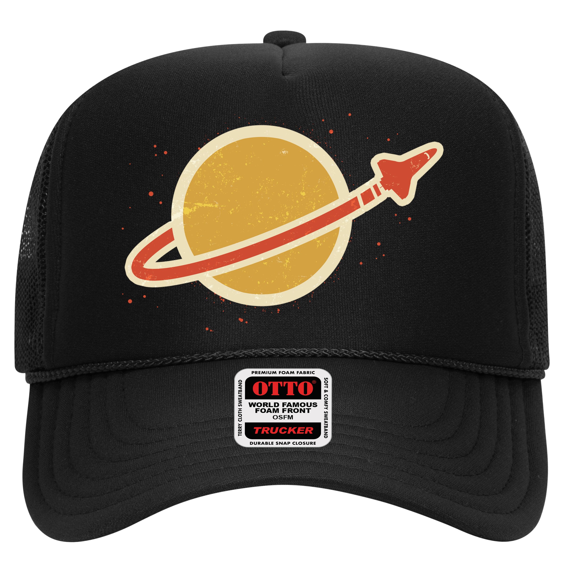 Funny Retro Vintage Planet Space Shuttle Logo Hat