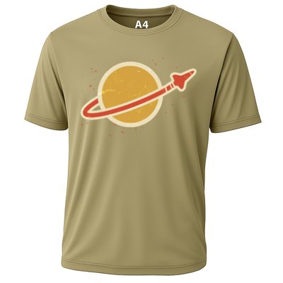 Funny Retro Vintage Planet Space Shuttle Logo Performance Shirt