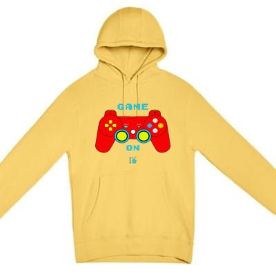 Funny Red Video Game Control Gift Premium Pullover Hoodie