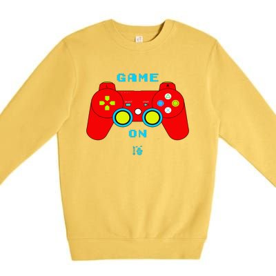 Funny Red Video Game Control Gift Premium Crewneck Sweatshirt