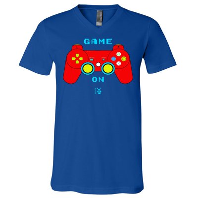 Funny Red Video Game Control Gift V-Neck T-Shirt