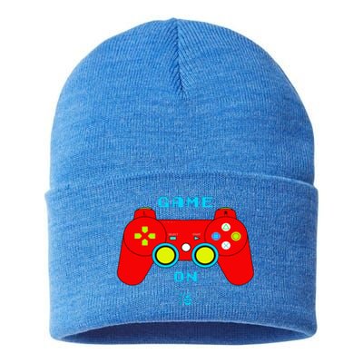 Funny Red Video Game Control Gift Sustainable Knit Beanie