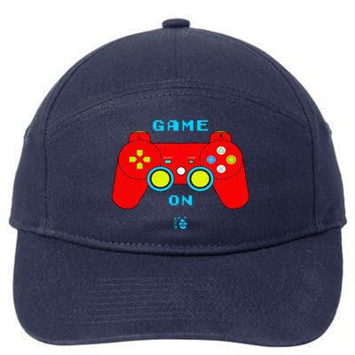 Funny Red Video Game Control Gift 7-Panel Snapback Hat