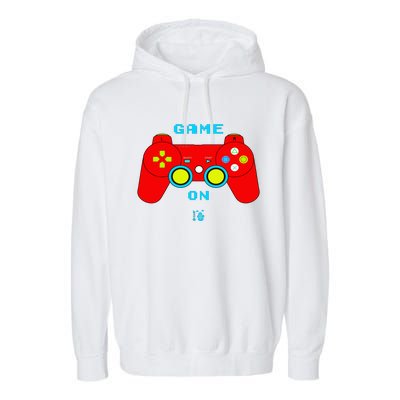 Funny Red Video Game Control Gift Garment-Dyed Fleece Hoodie