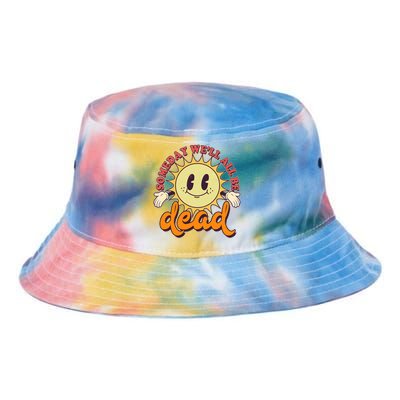 Funny Retro Vintage Cartoon Sunshine Someday We'll All Be Dead Tie Dye Newport Bucket Hat