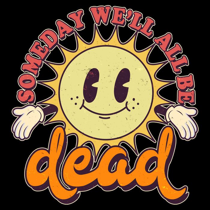 Funny Retro Vintage Cartoon Sunshine Someday We'll All Be Dead Doggie Tank