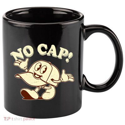 Funny Retro Vintage Cartoon No Cap 11oz C Handle Ceramic Mug