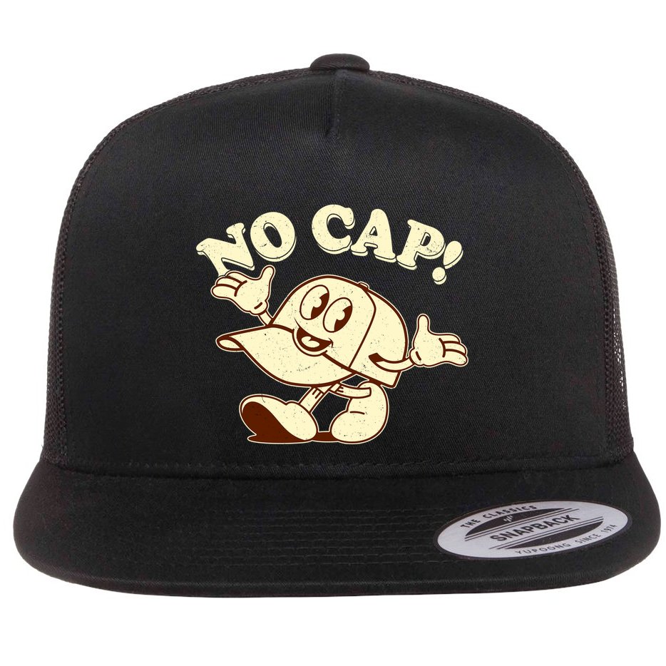 Funny Retro Vintage Cartoon No Cap Flat Bill Trucker Hat