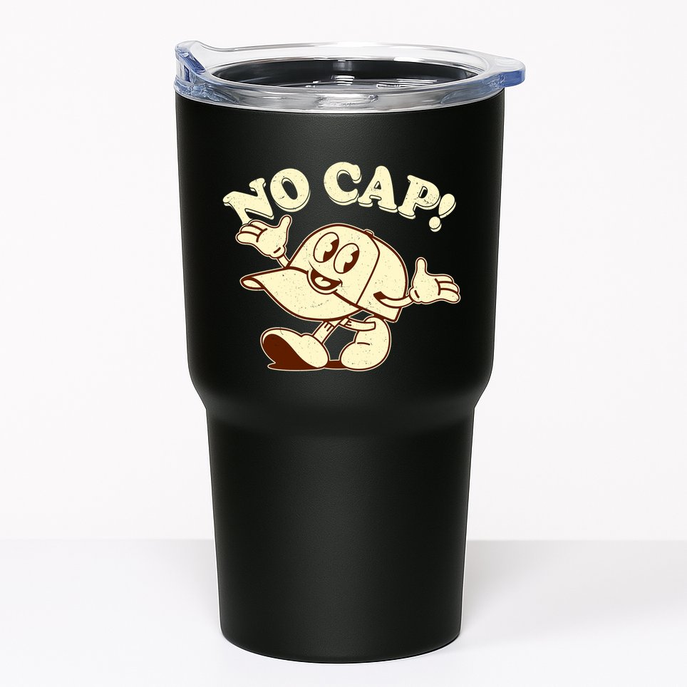 Funny Retro Vintage Cartoon No Cap Tumbler