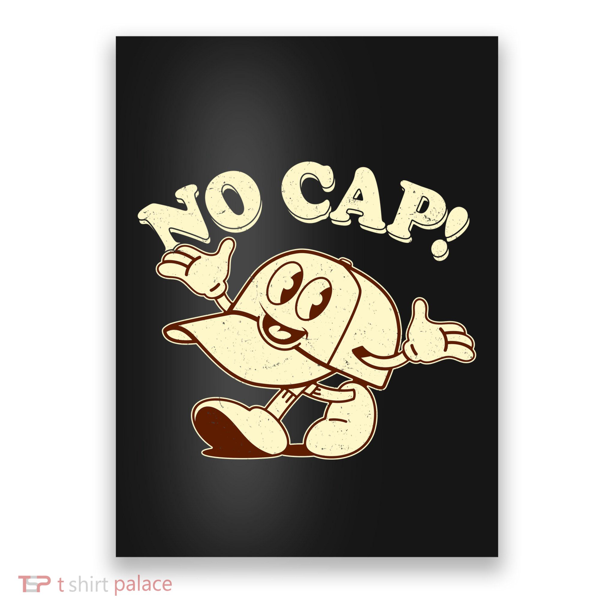Funny Retro Vintage Cartoon No Cap Poster
