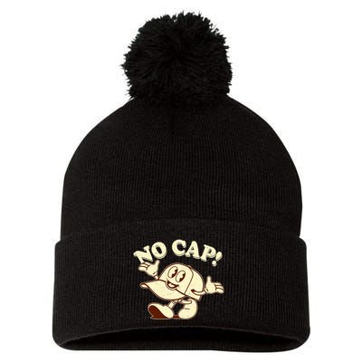 Funny Retro Vintage Cartoon No Cap Pom Pom 12in Knit Beanie