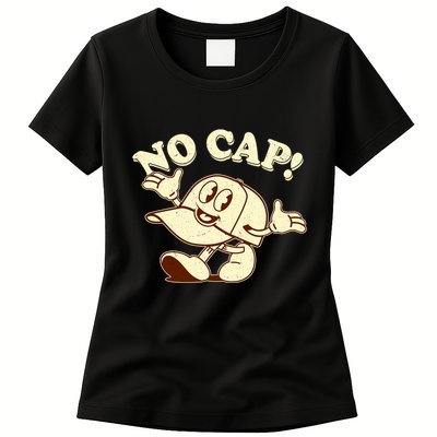 Funny Retro Vintage Cartoon No Cap Womens T-Shirt