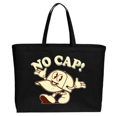 Funny Retro Vintage Cartoon No Cap Cotton Canvas Jumbo Tote