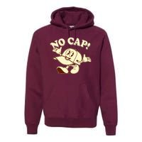 Funny Retro Vintage Cartoon No Cap Premium Hoodie