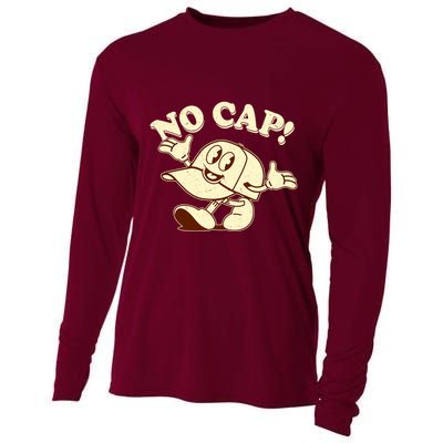 Funny Retro Vintage Cartoon No Cap Cooling Performance Long Sleeve Crew