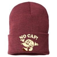 Funny Retro Vintage Cartoon No Cap Sustainable Knit Beanie