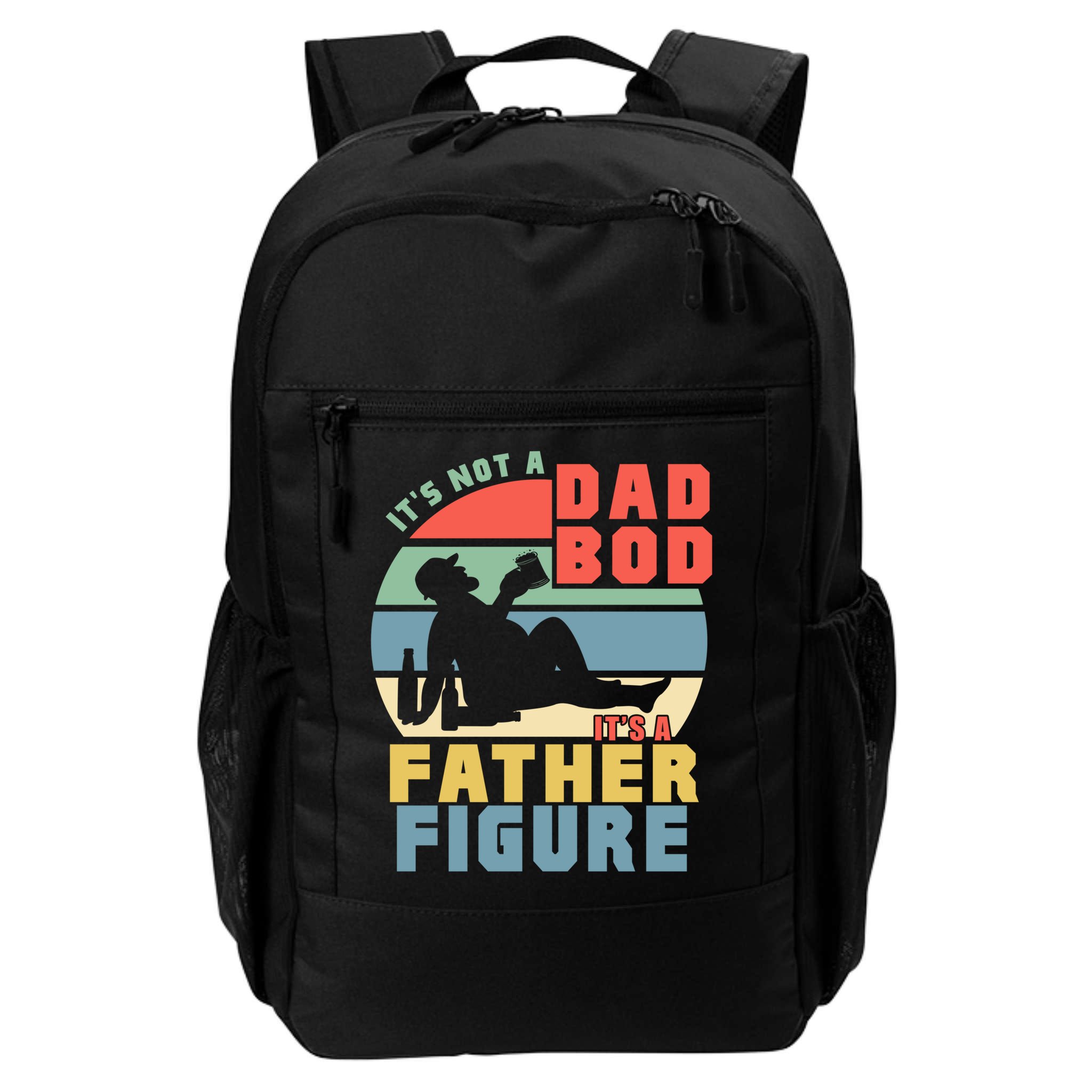 Funny Retro Vintage Its Not A Dad Bod Its A Father Figure Gift Backpack