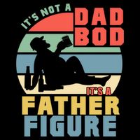 Funny Retro Vintage Its Not A Dad Bod Its A Father Figure Gift Bucket Hat